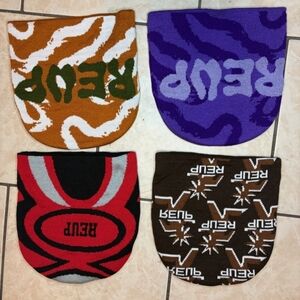 Colorful Knit Beanies with Graphic Designs